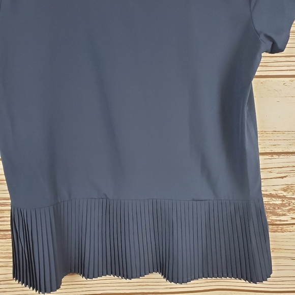 SPANX Womens Size XS Navy Blue Yes Pleats Tee Short Sleeve Top - Picture 10 of 10